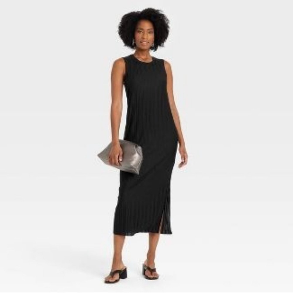 Women’s Sleeveless Plisse Knit Dress - A New Day Dress (Target)